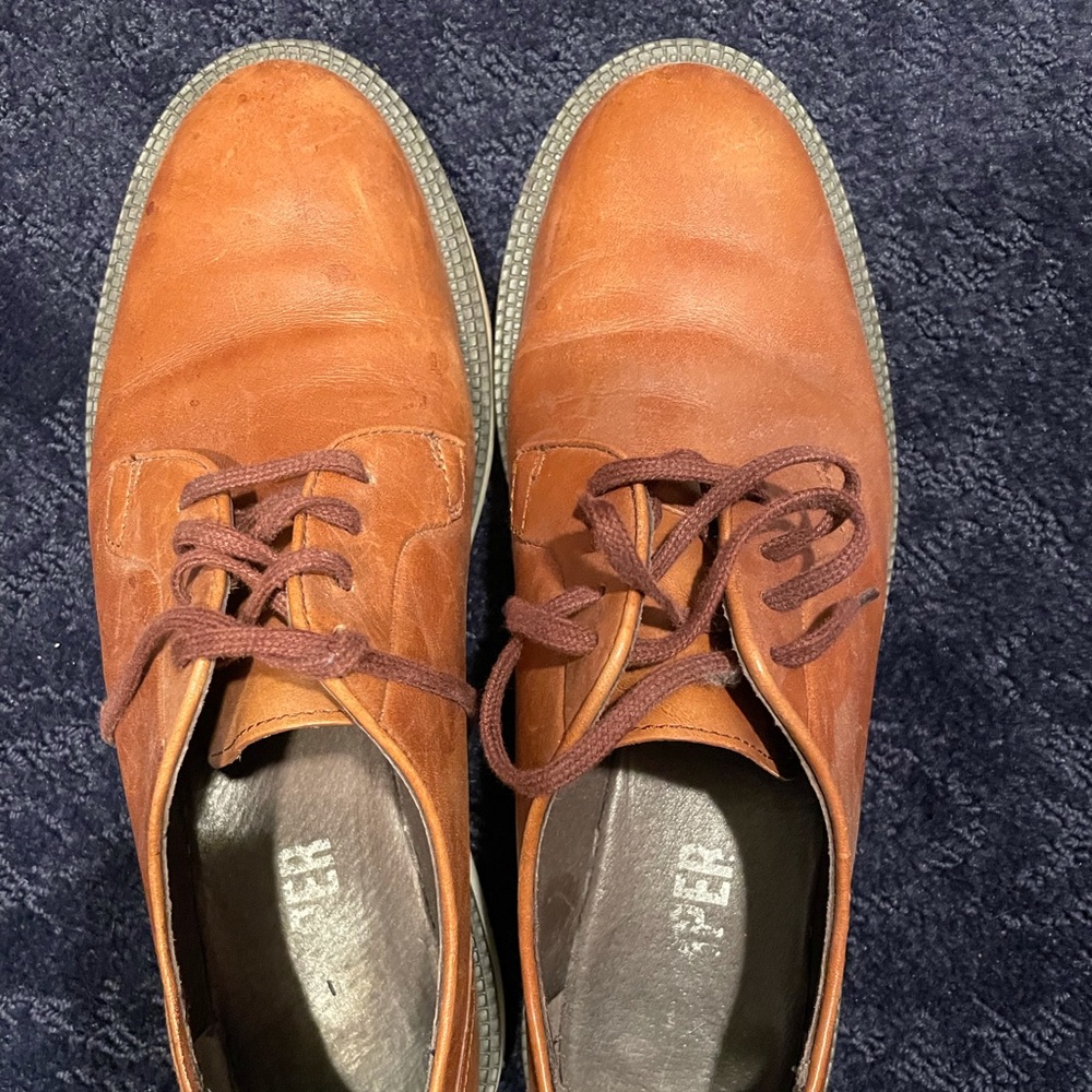 Camper lace up brown shoes size 41